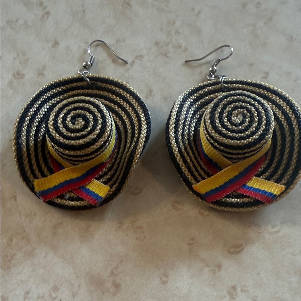 Colorful Spiral Earrings with Hook